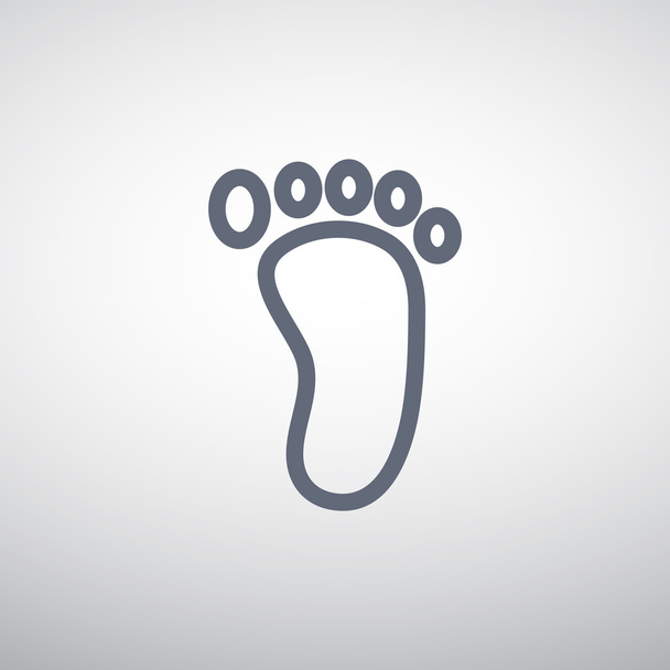 Bare child foot track - ベクター画像