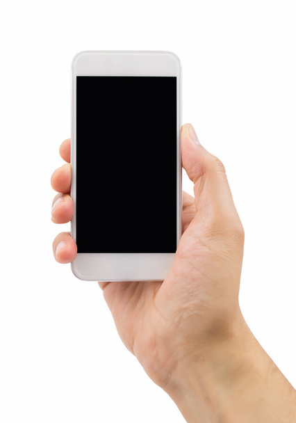 a függőleges fehér telefon - Fotó, kép