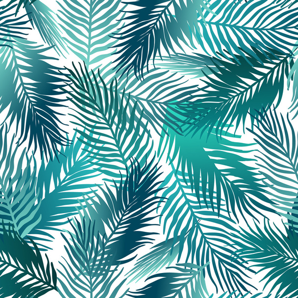 exotic pattern with tropical leaves - Vektör, Görsel