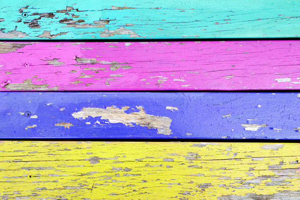 colorful wooden fence background - Zdjęcie, obraz