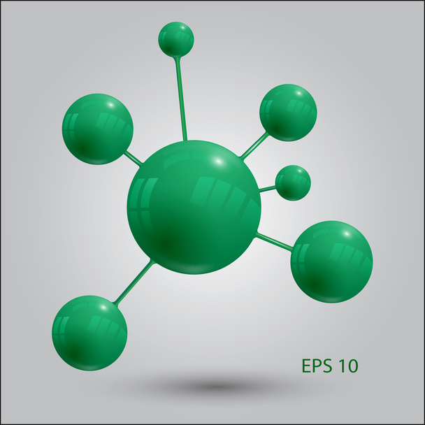 green molecule icon vector eps 10 - Διάνυσμα, εικόνα