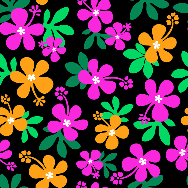 Hibiscus flower pattern - Διάνυσμα, εικόνα