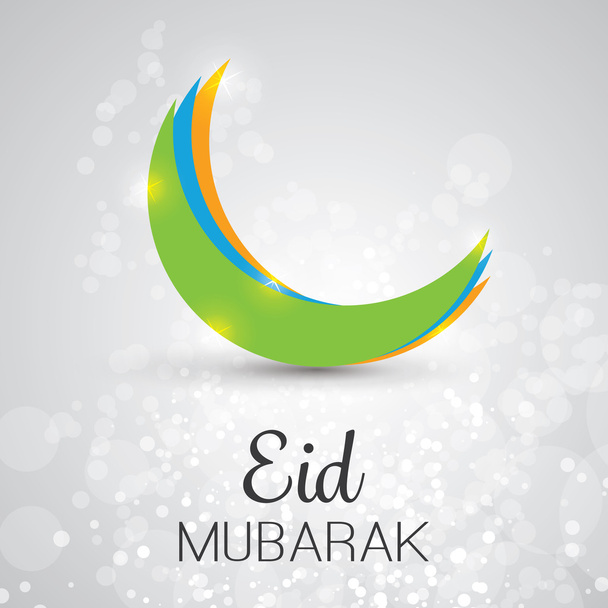 Eid Mubarak - Moon in the Sky - Cartão de saudação para o Festival da Comunidade Muçulmana
 - Vetor, Imagem