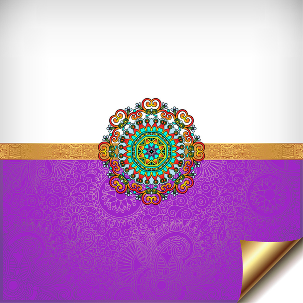violet greeting card for indian festival sisters and brothers  - Wektor, obraz