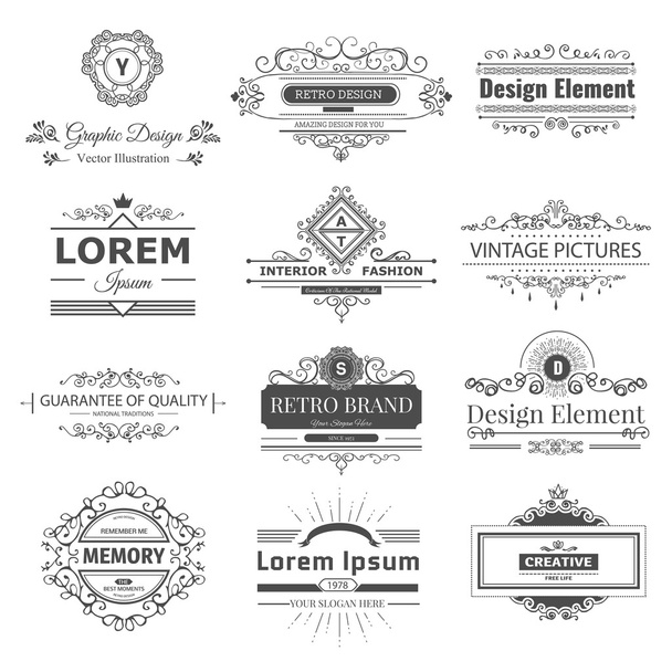 Design logo and monograms - Vettoriali, immagini