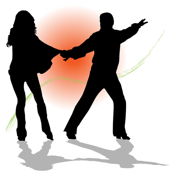 Vector couple dancing tango illustration. - Διάνυσμα, εικόνα