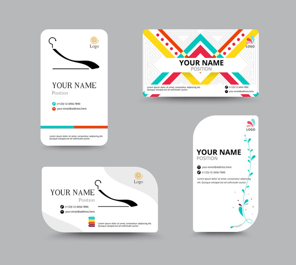 Plantilla tarjeta de visita. diseño de tarjetas de nombre para negocios. incluyen s
 - Vector, imagen