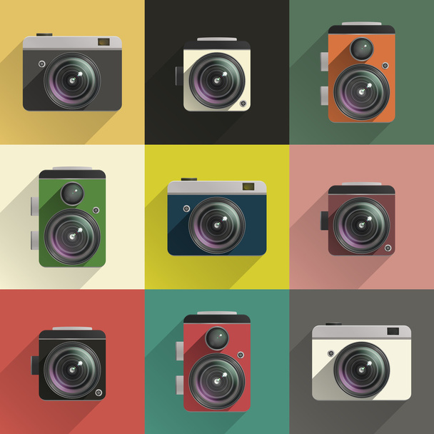 iconos de cámara - Vector, imagen