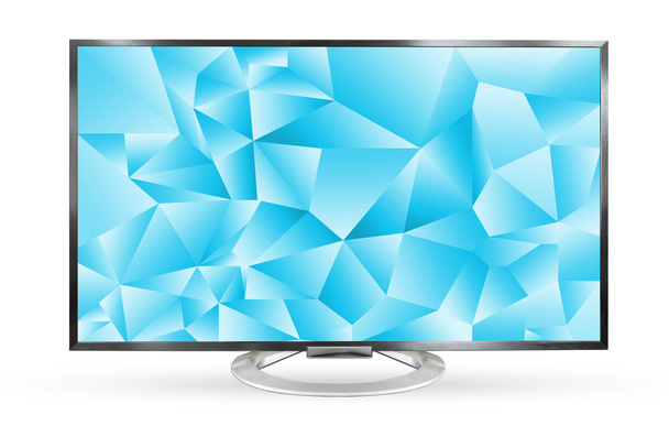 Televisie monitor textuur hemel geïsoleerd op witte achtergrond. - Foto, afbeelding
