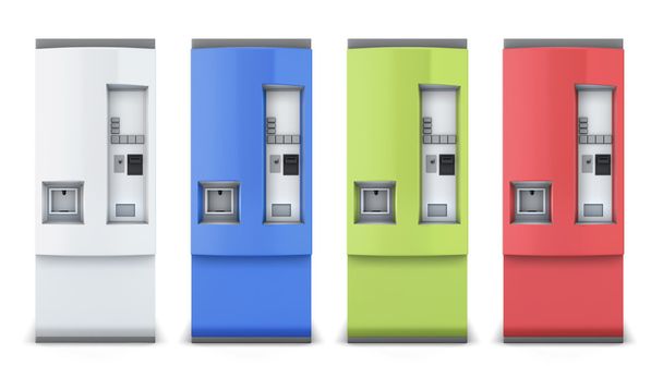 Máquina expendedora diferentes colores
 - Foto, imagen