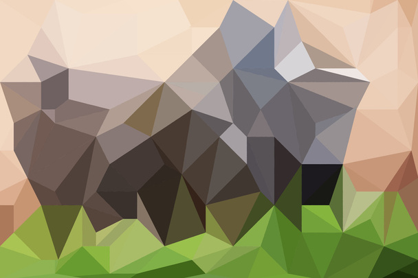 Stein und Waldgras abstrakt geometrisch Hintergrund Textur. - Foto, Bild