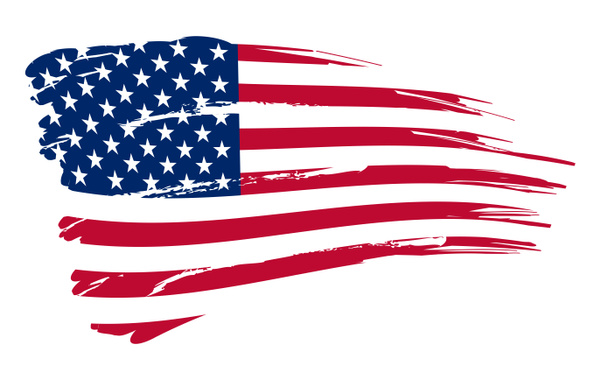 アメリカの国旗のイラスト - 写真・画像