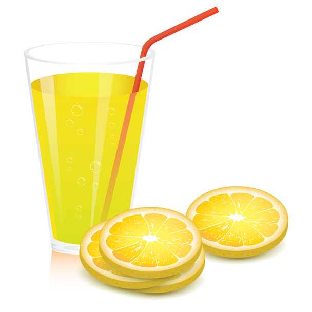 現実的なレモン ジュース - ベクター画像