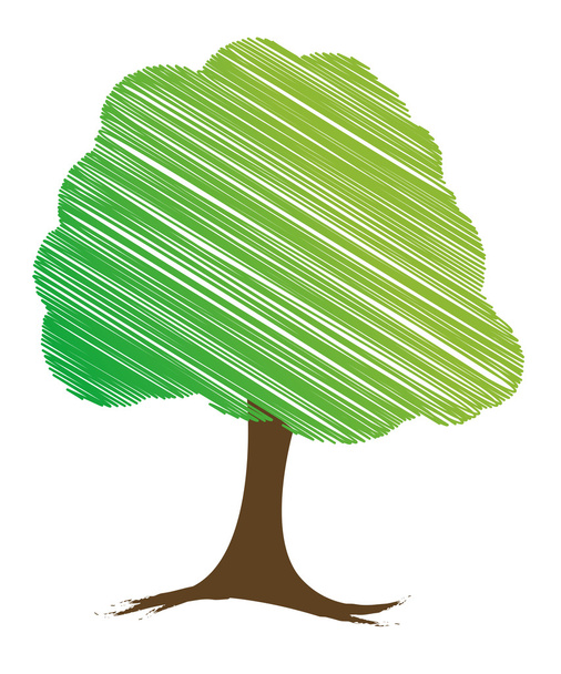  tree design, easily editable illustration - Zdjęcie, obraz