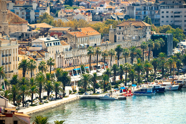 Vintage viev de Split front de mer ville
 - Photo, image