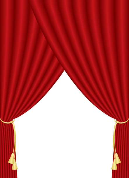 Red curtain - Vektor, Bild