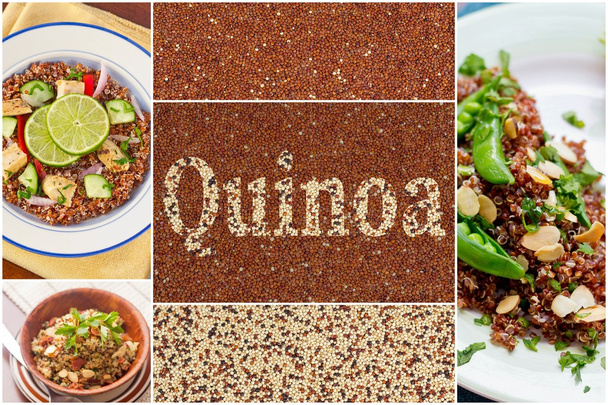 Collage de ensalada de quinua
 - Foto, imagen