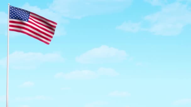 Stany Zjednoczone Flaga amerykańska Waving - Materiał filmowy, wideo