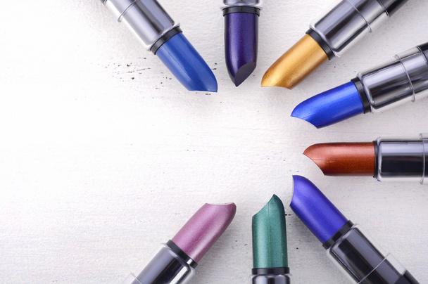 Faixa de cores de batom de maquiagem moderna
. - Foto, Imagem