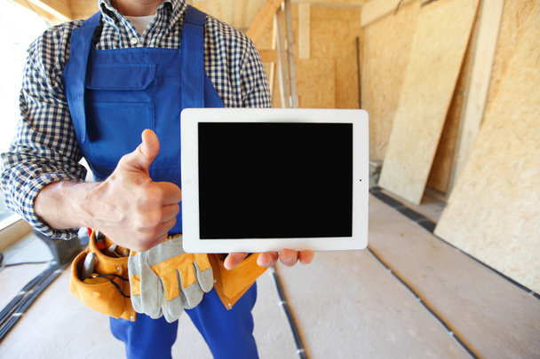 worker with tablet - Foto, Imagem