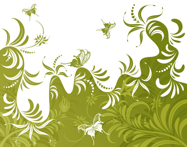 Abstract flower background - Vector, Image
