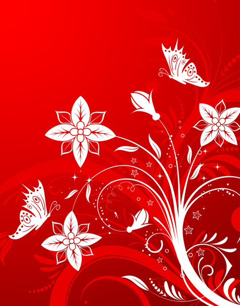 Flower background - Vector, afbeelding