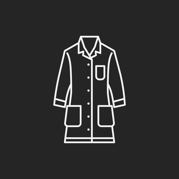 Lab coat line icon - Вектор,изображение