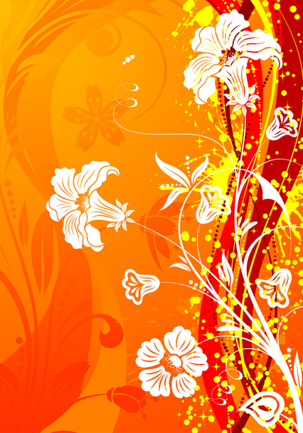 Grunge flower background - Vettoriali, immagini
