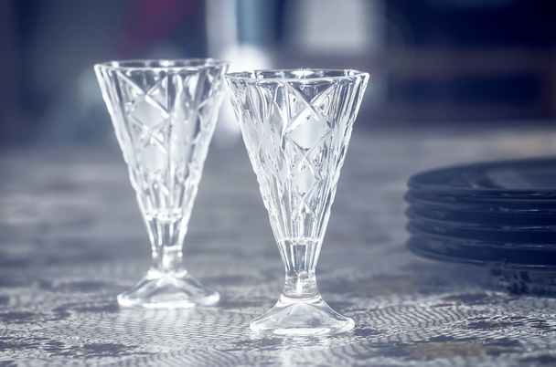 Two vodka shot glasses - Photo, image