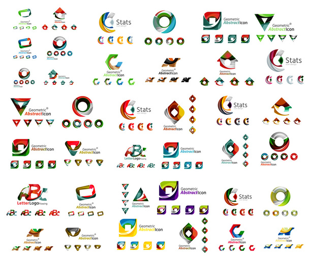 抽象的なロゴの普遍的なセット。ビジネス ・ アプリケーション、web デザイン シンボル テンプレート - ベクター画像