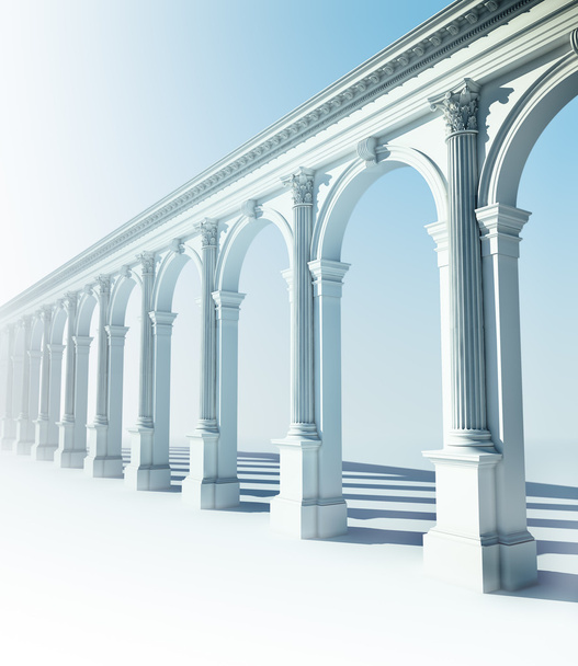 Klasik colonnade - Fotoğraf, Görsel