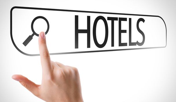 Hotels written in search bar - Photo, Image