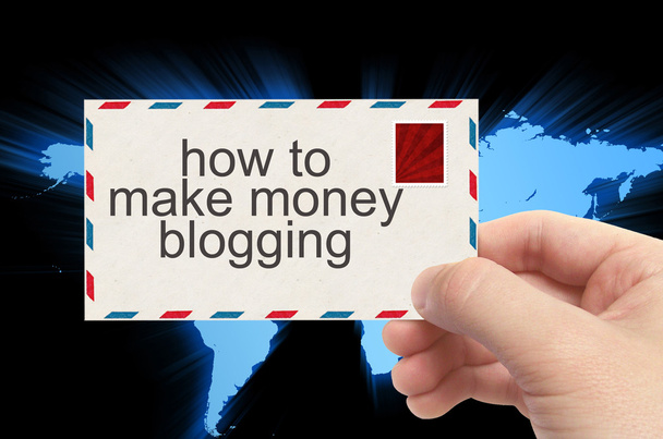 main tenant enveloppe avec comment faire de l'argent blogging mot sur wo
 - Photo, image
