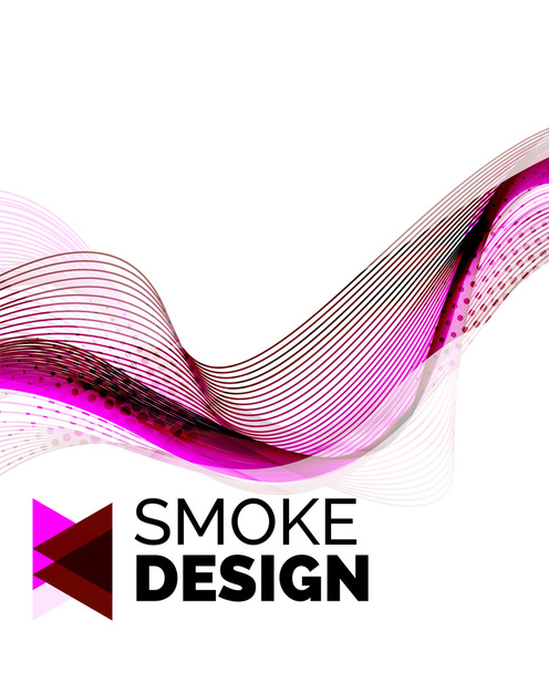 Color onda de humo en blanco - elemento de diseño
 - Vector, Imagen
