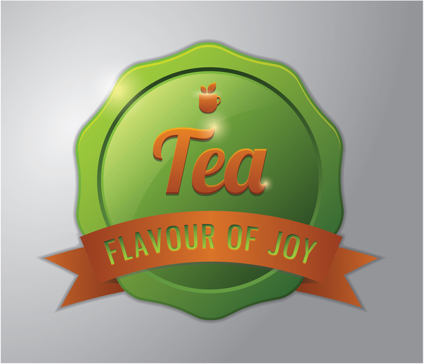 Tea, drink badge - Vector, afbeelding