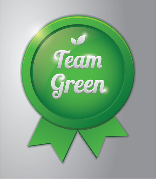 Green badge : team green - Vector, Image