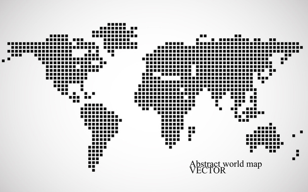 Абстрактная карта мира. Цветной пиксельный фон. Векторная иллюстрация. Eps 10
 - Вектор,изображение