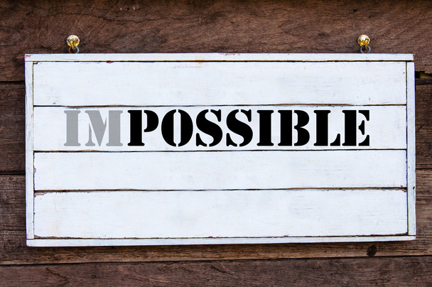 Inspirational message - Word Possible changed from Impossible - Photo, image