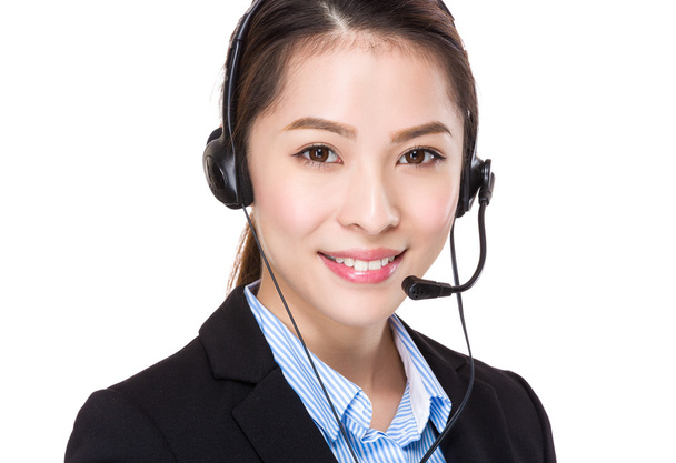 Mujer asiática operador de servicios al cliente
 - Foto, Imagen