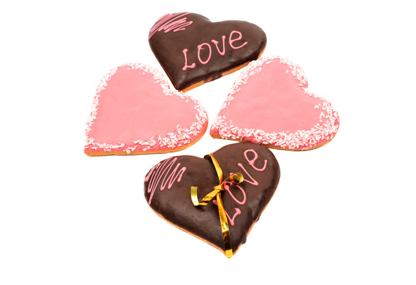 corações congelando biscoitos
  - Foto, Imagem