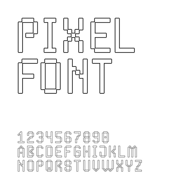 Набор пиксельных шрифтов
 - Вектор,изображение
