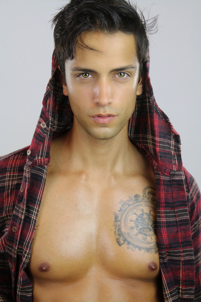 handsome man wearing a hood - Photo, Image