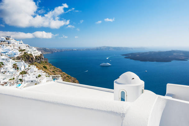 Bílá architektura na ostrově Santorini, Řecko - Fotografie, Obrázek