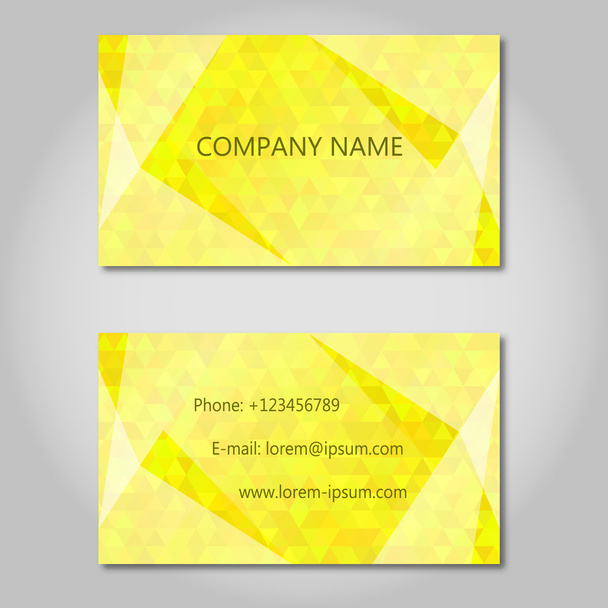 gelbes modernes abstraktes Business - Kartenset | eps10 Vektor Design - Vektor, Bild