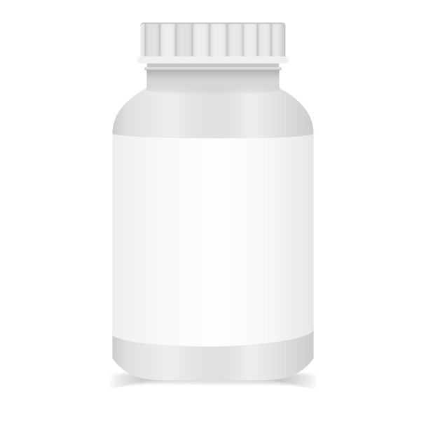 Kunststof medische pillen containers. - Vector, afbeelding