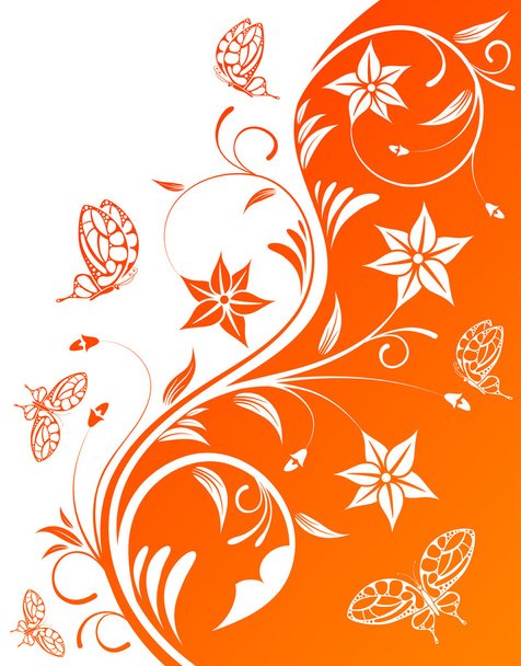 Abstract flower background - Vector, afbeelding