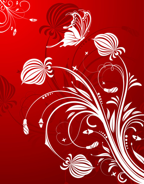 Abstract flower pattern - Vetor, Imagem