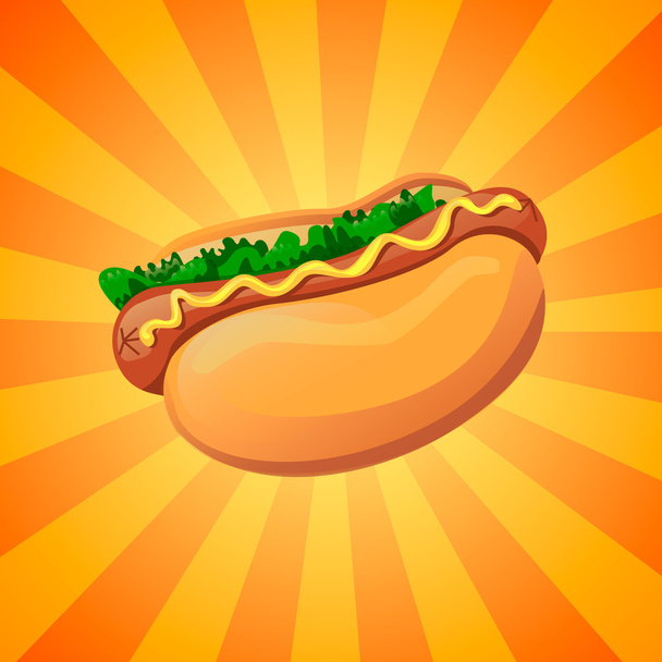 hot dog - Vector, Image