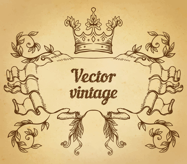 vintage style design elements - Vektor, Bild