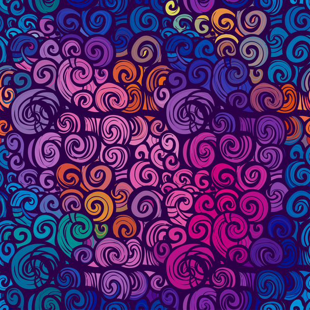 pattern with waves and clouds - Vector, Image